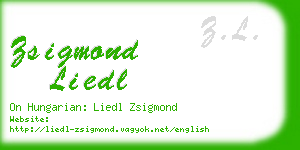 zsigmond liedl business card